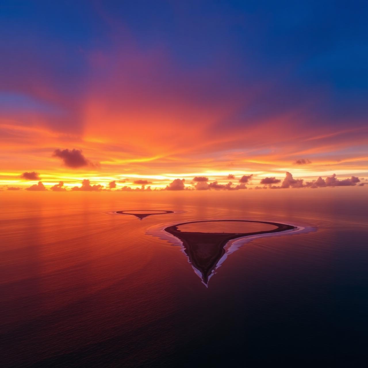 Sunset over the Whale Tail in Uvita